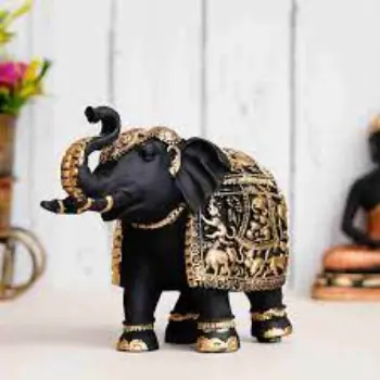 Black Elephant Statue 